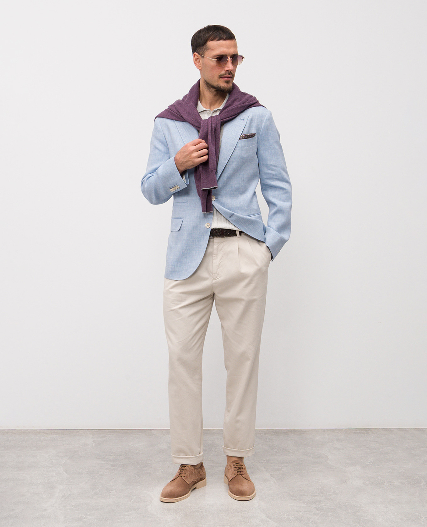 Gray polo shirt with pattern Brunello Cucinelli 2