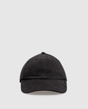 Vetements Black cap with embroidery UE76CA325Bm