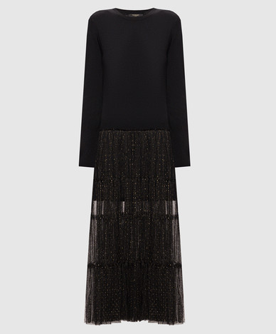 Black midi dress