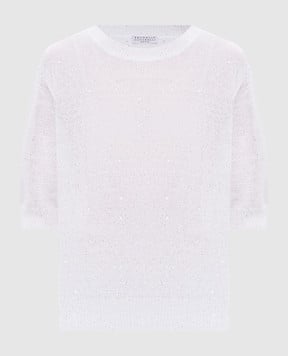 Brunello Cucinelli White linen top MDT746400