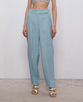 JOSEPH Aix Light blue linen pants JF009742