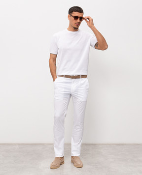 Stefano Ricci White pants with logo M1T6100021PACT1Q