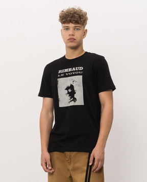 Ann Demeulemeester Black T-shirt with print B0014661FA206