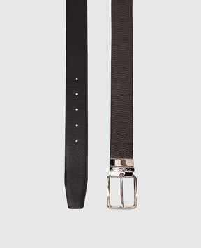 Canali Leather reversible belt with logo KA0052950C