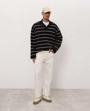 Ami Paris Black striped jumper UPL459KN0194