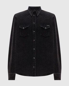 Dolce&Gabbana Black corduroy shirt G5JC8TG8PT7