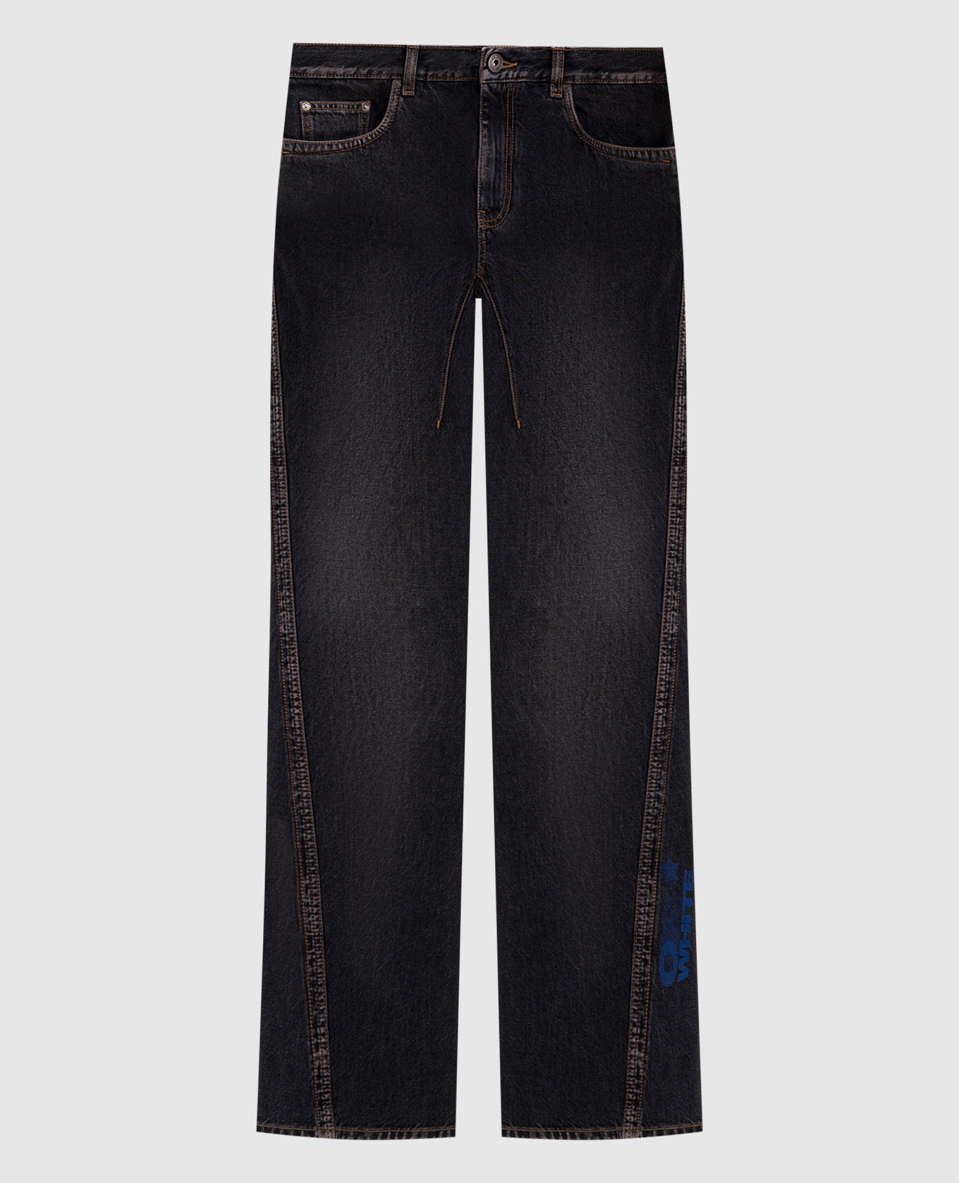 Black jeans with a worn effect Off-White