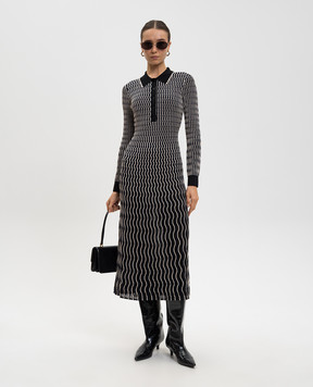 Simkhai Kassidy black patterned polo dress 5251213K