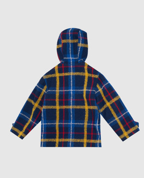 Dolce&Gabbana Children's blue checked wool jacket L42C41FQZAZ26