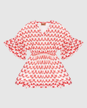 Missoni Children's pink dress with a pattern MY1B81Q0116810