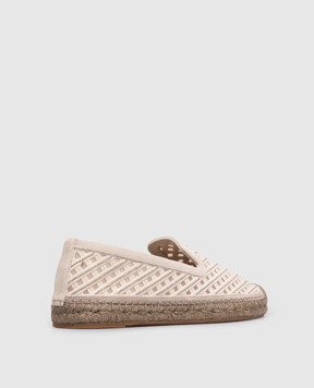 Brunello Cucinelli Ivory espadrilles with monil chain MZ59G3273P