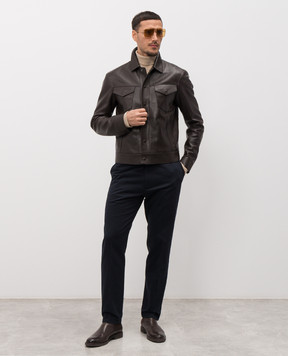 Tom Ford Blue pants with logo SHL042FMC276