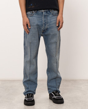 Rhude Blue jeans with a patch RHPF26DP03012