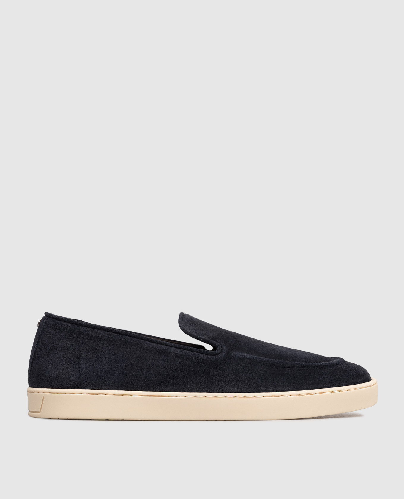 

Blue suede slip-ons Canali