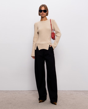 Victoria Beckham Beige wool and cashmere sweater 1326KJU007314A