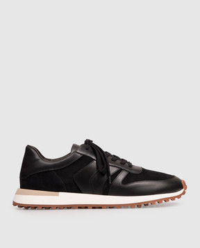 Brett Johnson Black leather sneakers FW26SH3OPENOI