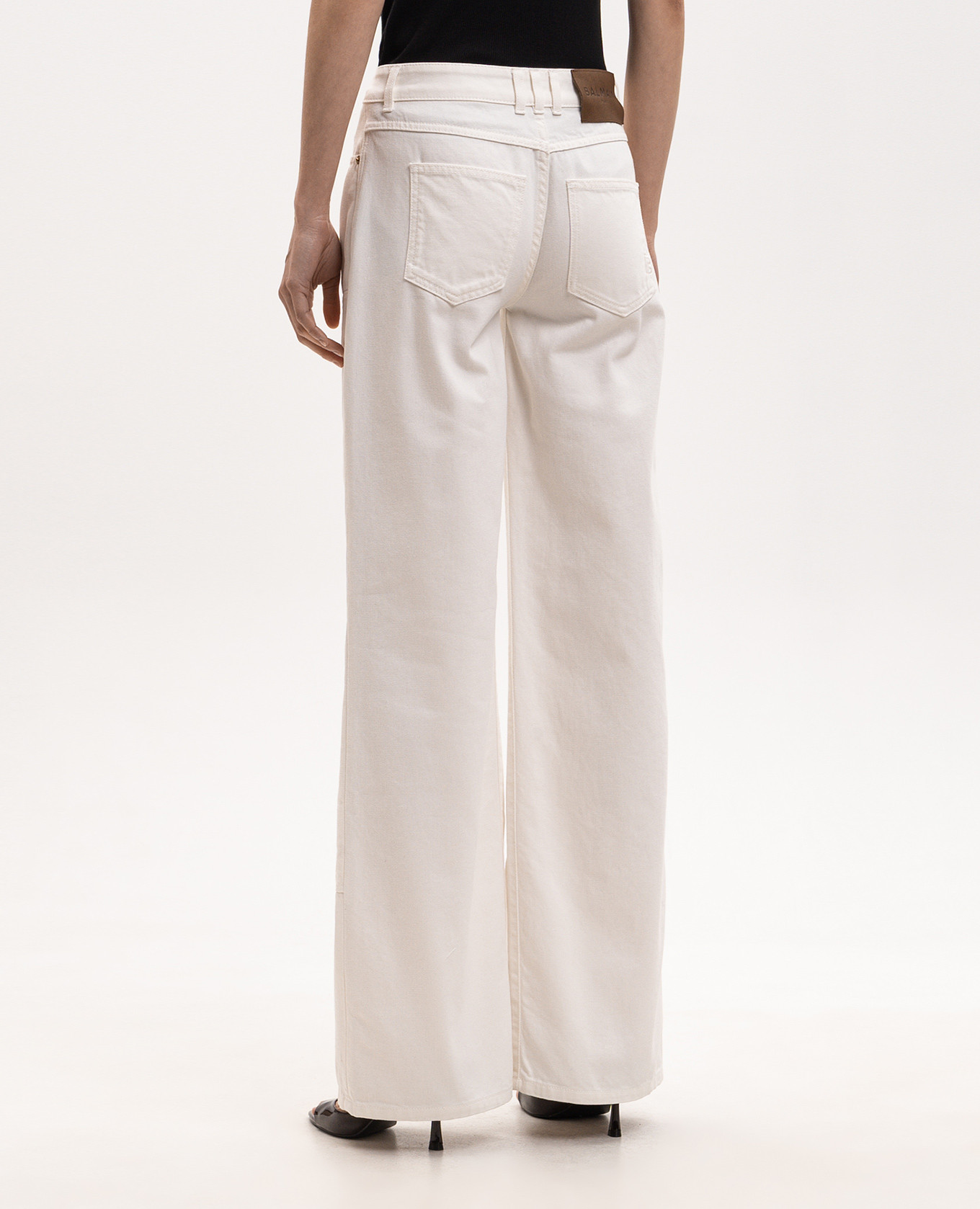

Ivory jeans Balmain, Beige
