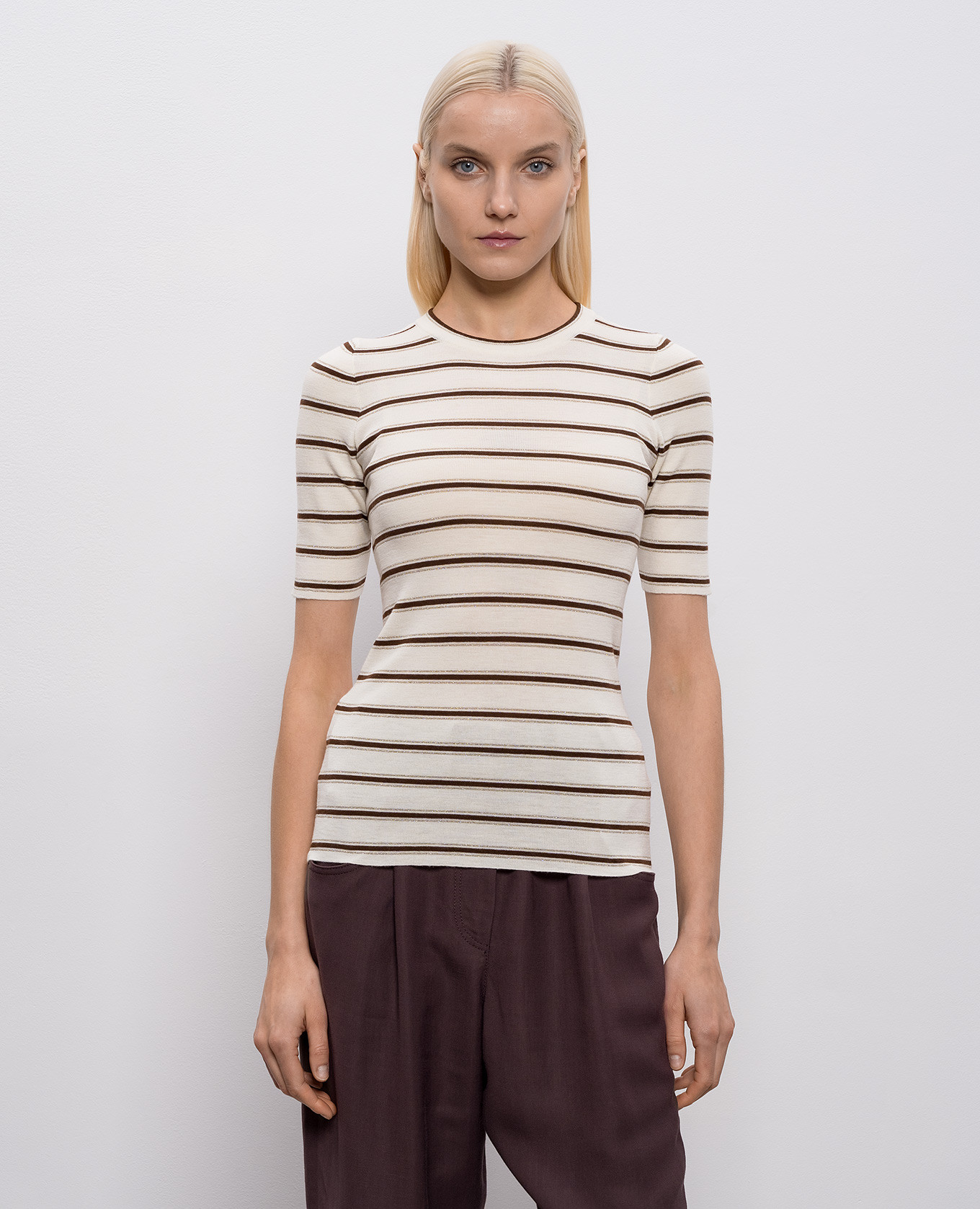 

White wool and cashmere top Brunello Cucinelli