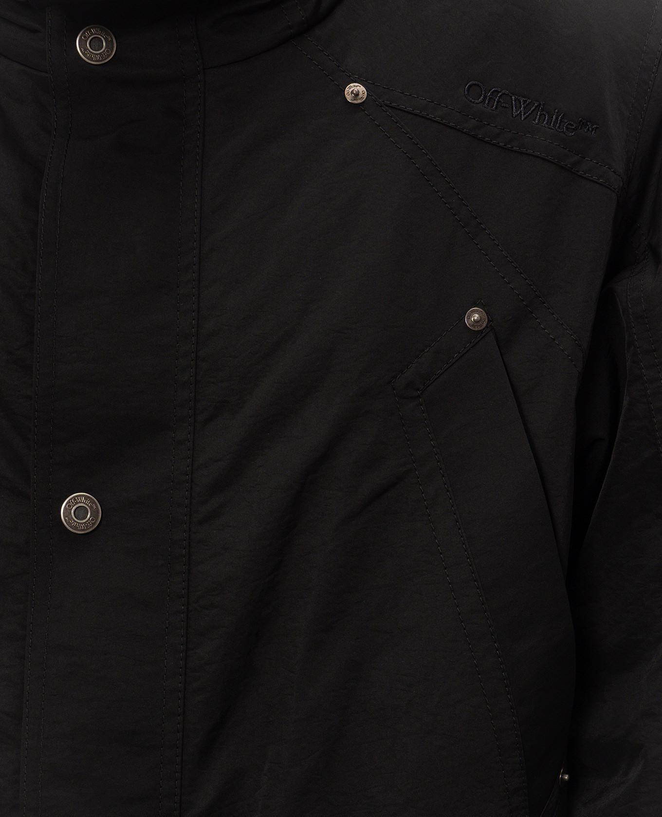 Black jacket with logo embroidery Off-White 5