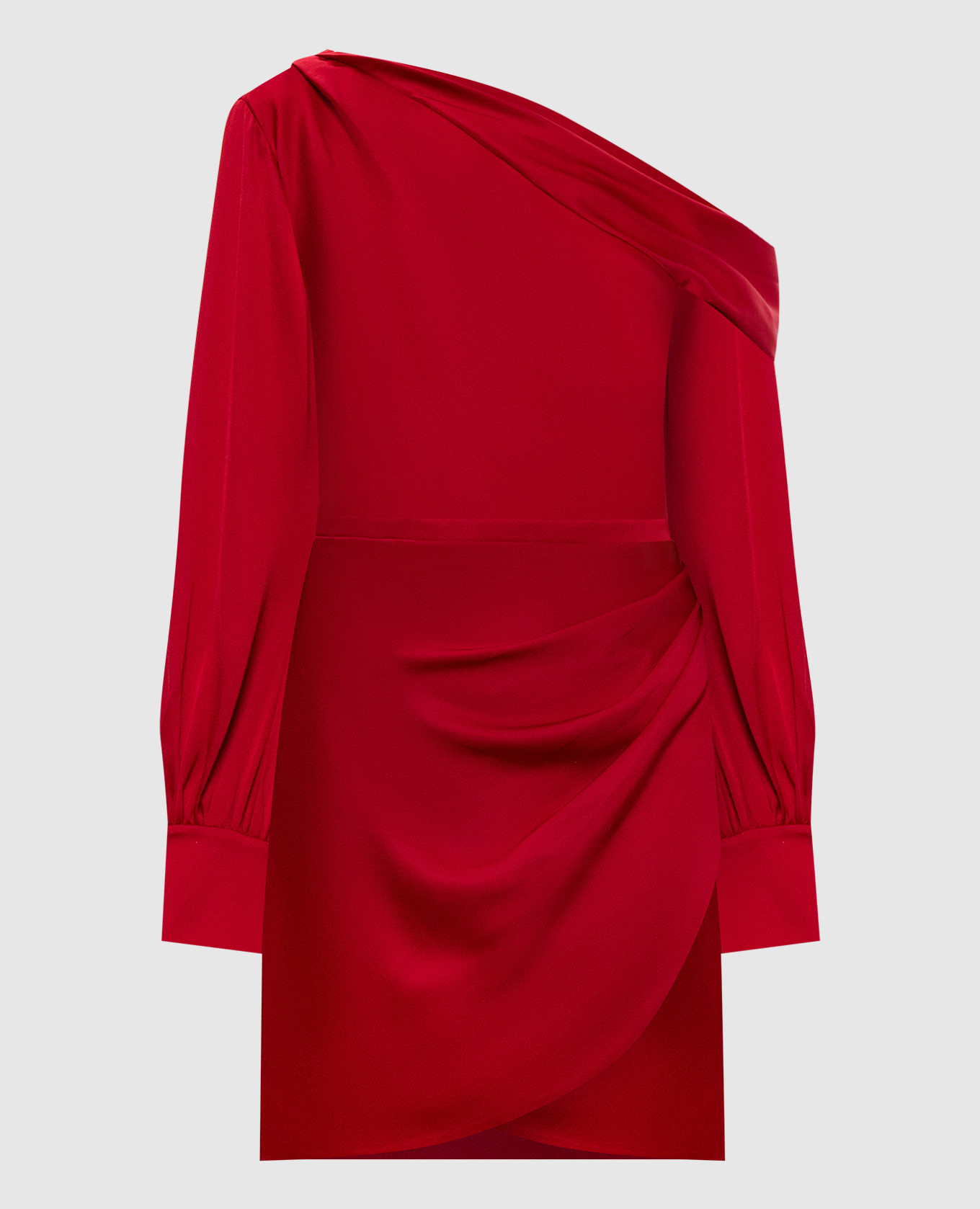 Cameron red one-shoulder dress Simkhai
