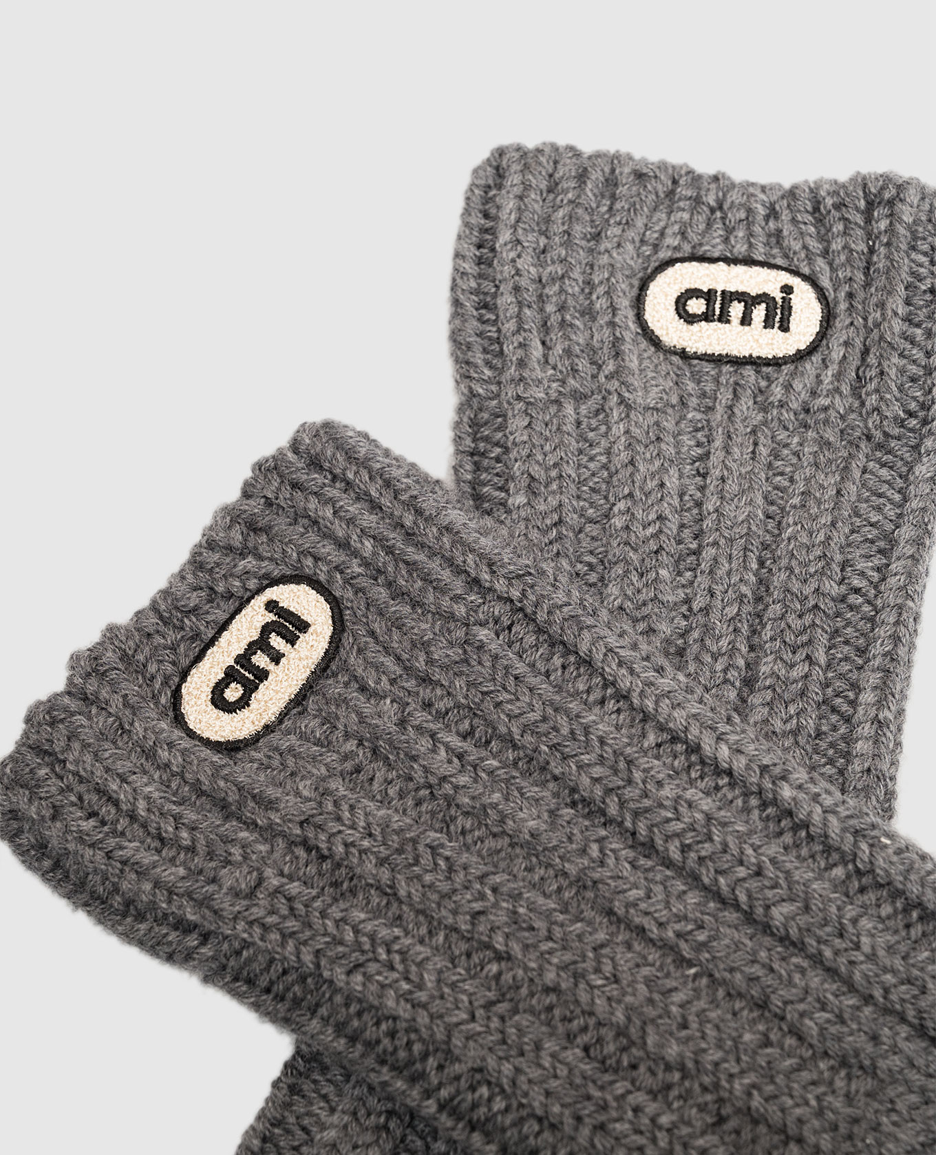 Gray wool socks Ami Paris 2