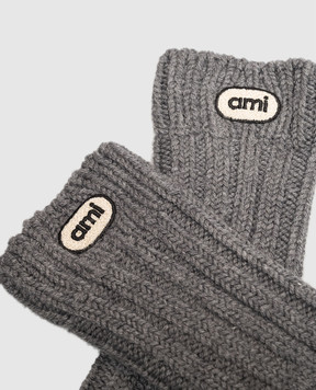 Ami Paris Gray wool socks USC626AK0017