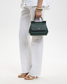 Dolce&Gabbana Green leather bag Sicily BB6003B1001
