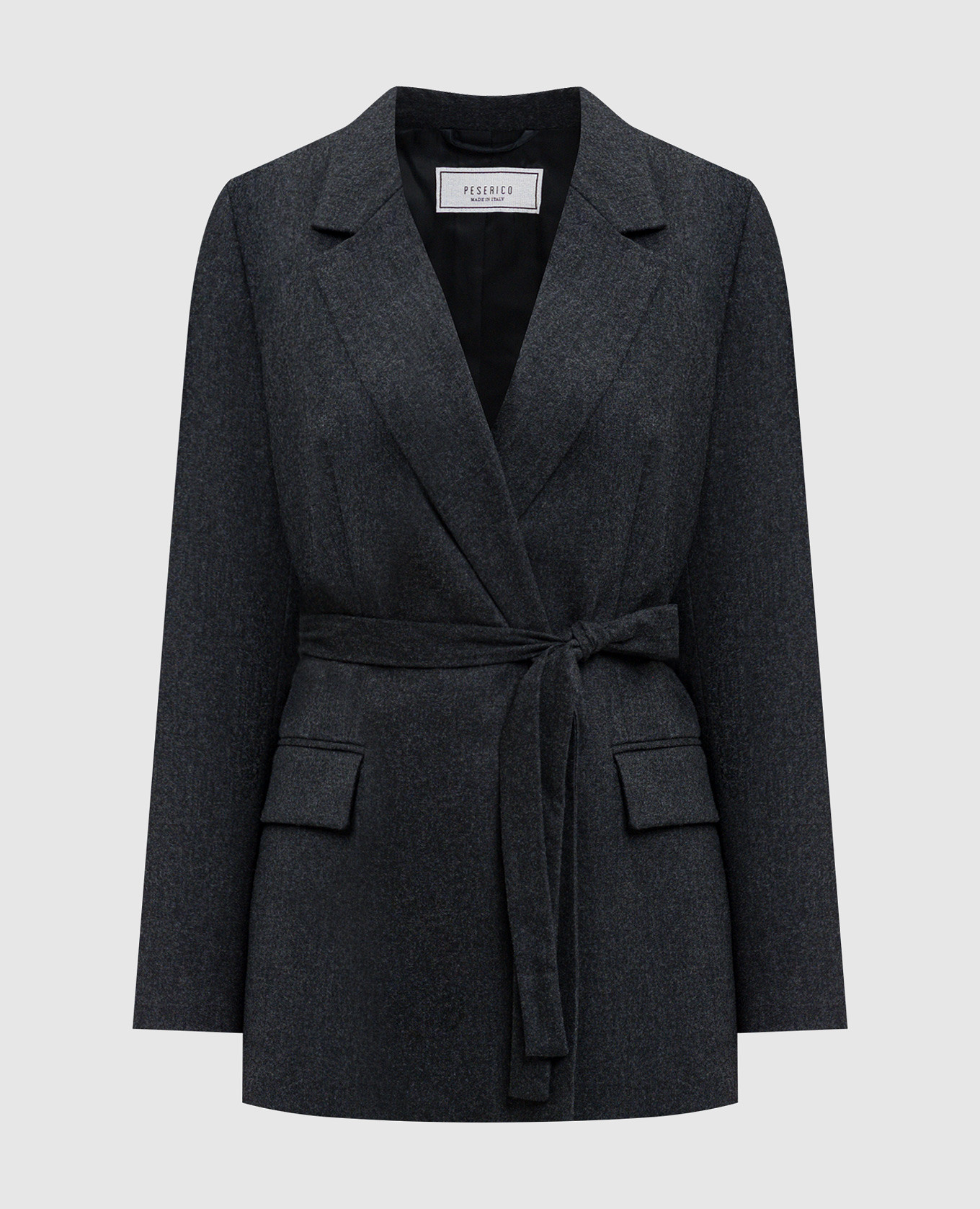 

Gray double-breasted wool and cashmere jacket Peserico, Grey