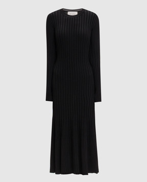 Ami Paris Black ribbed dress FDR672KN0160