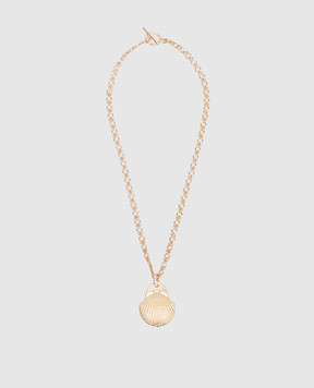 Oceanus Tivela gold chain with shell pendant TIVELA