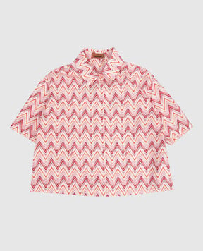Missoni Children's pink shirt with branded print MY5A71P0597