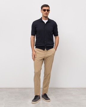 Peserico Blue shirt with silk R59465F1809317