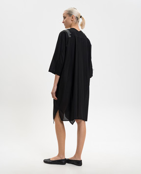 Y`S Yamamoto Black dress with embroidery YQD10030