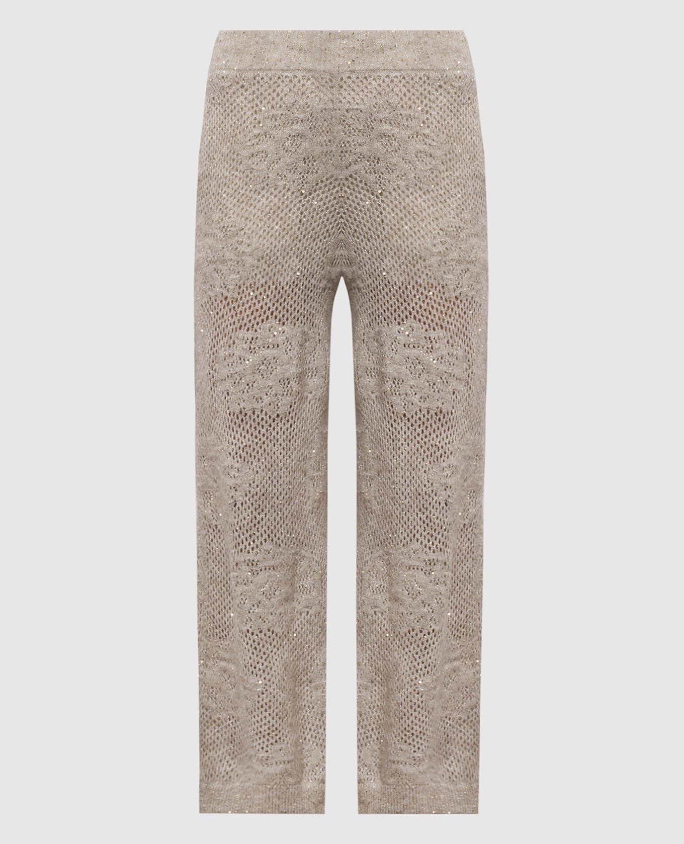Beige wool pants