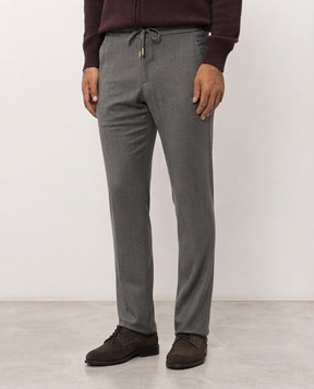 Marco Pescarolo Gray wool and silk pants CARACCIOLO5428