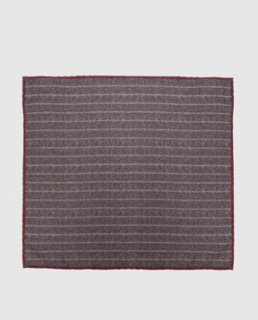 Brunello Cucinelli Gray silk pachet scarf MI8960091