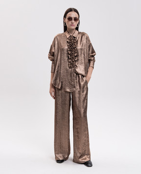 Momoni Brown Baccarat BIS pants MOPA06617MO