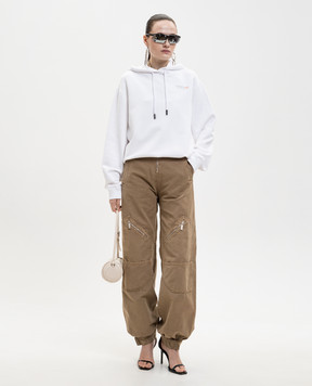Off-White White hoodie with logo print 2BB035S26FLE004