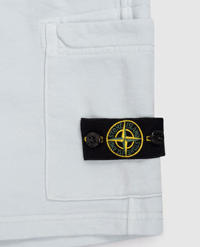 Stone Island Children's blue shorts with logo L1S166200006S004068