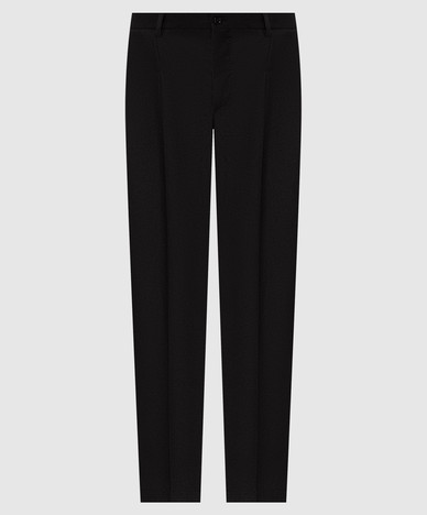 Black wool trousers