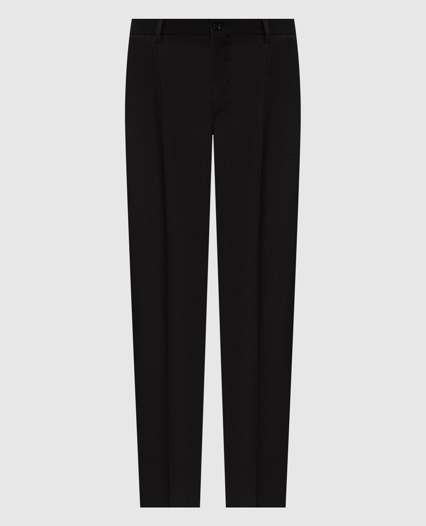 Black wool trousers
