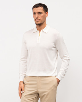 Stefano Ricci White silk polo shirt with logo K616215P30F26101