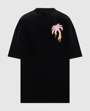 Palm Angels Black T-shirt I Love PA PWAA07BS26JER004