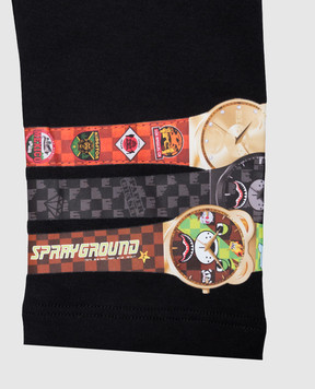 Sprayground Children's black long-sleeve What Time is It? with hood SPY1538