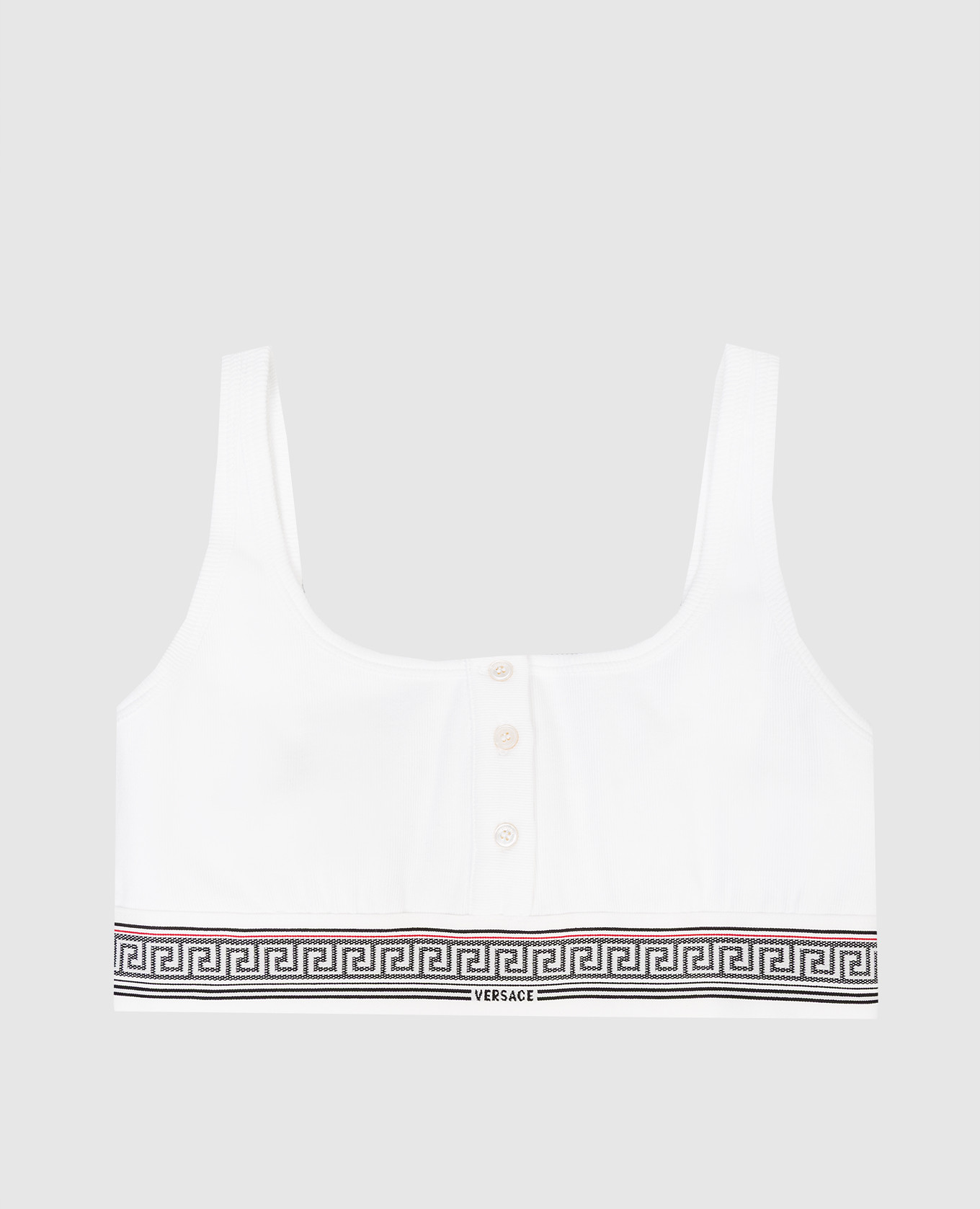 White top with logo pattern