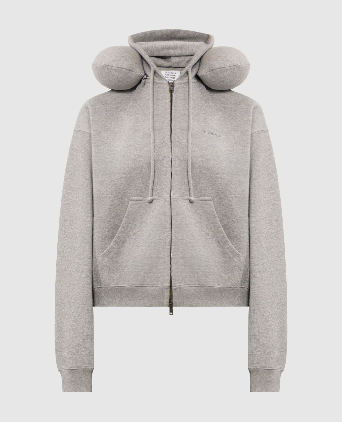 Graue wattierte Sportjacke