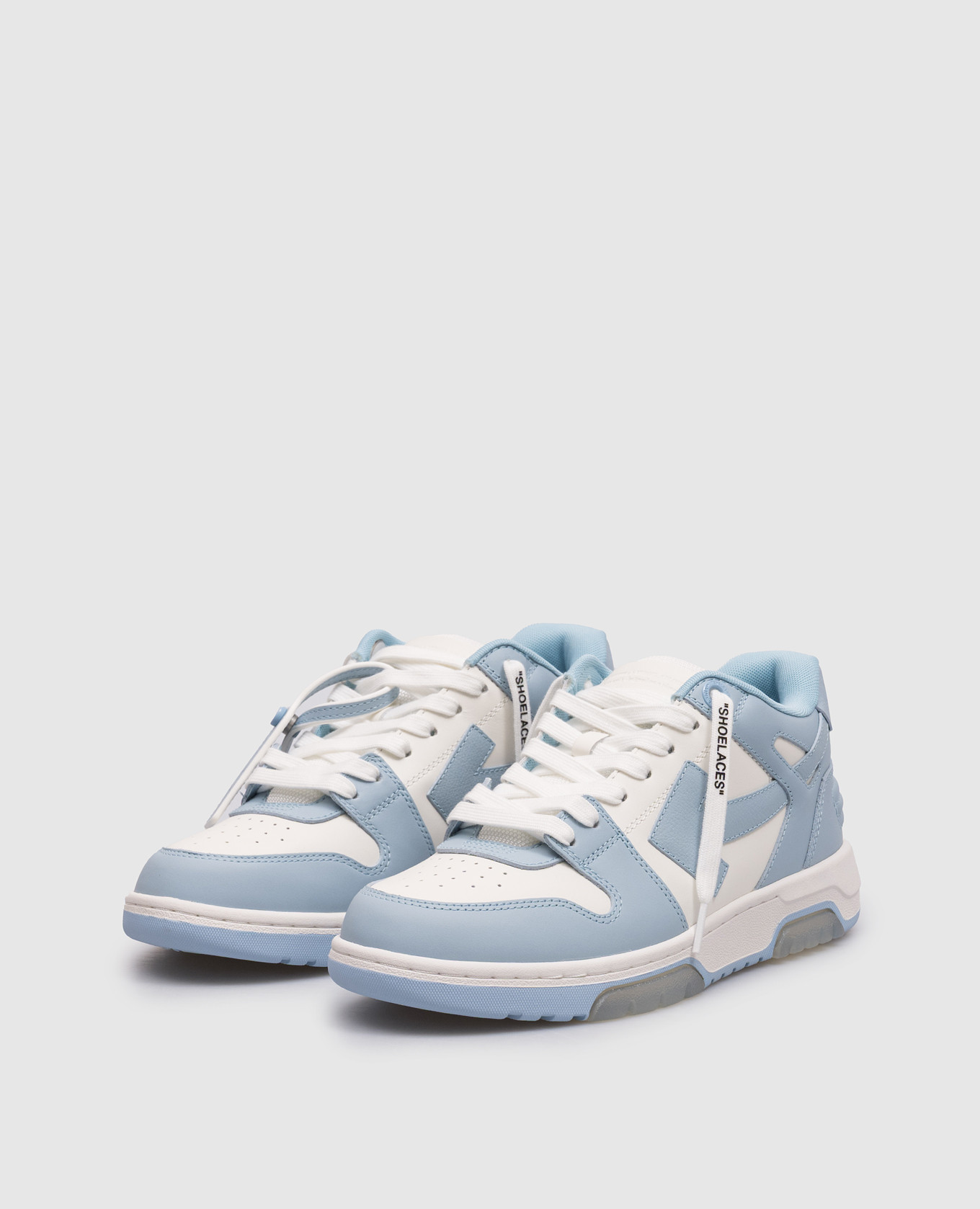 

Out Of Office blue leather sneakers Off-White, Light blue