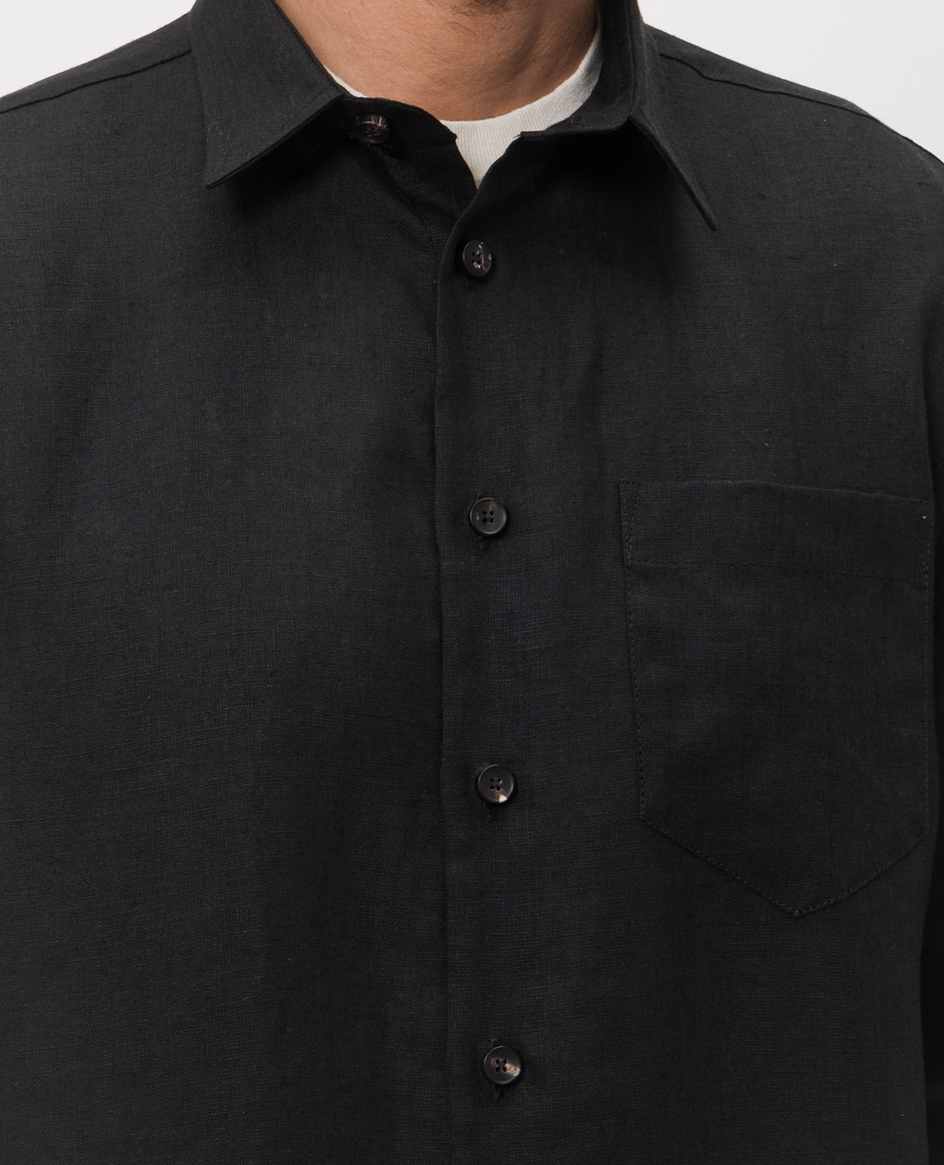 Black linen shirt Cashmere&Whiskey 5