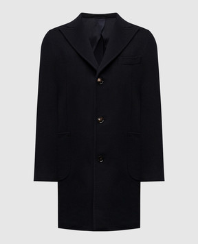Enrico Mandelli Blue wool and cashmere coat A9G0123816