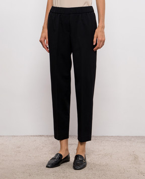 Peserico Black wool pants P0467803464